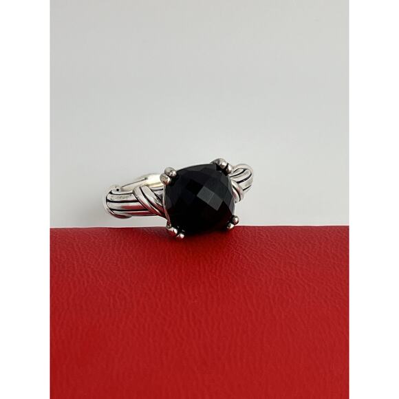 Peter Thomas Roth Onyx (4 ct) Sterling Silver Ring Sz 7 Luxury Designer Elegant - Picture 4 of 14